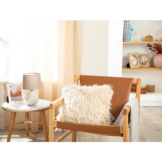 English Home Jade Peluş Kırlent Kılıfı 45 x 45 cm Bej