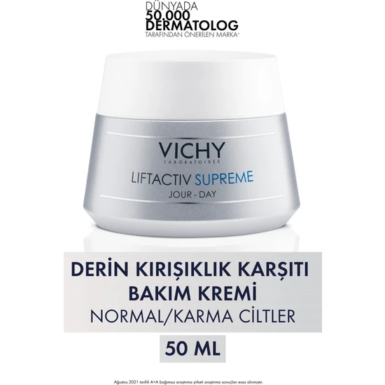 Vichy  Liftactiv Supreme Gündüz Bakım Kremi Hyalüronik Asit ile Yağlı Ciltlere 50 ml