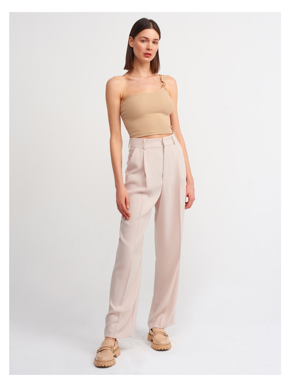 Dilvin 7954 Yüksek Bel Pantolon-Bordo - Görsel 6