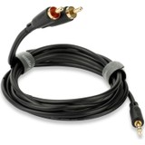 QE-8117 Connect 3.5mm Jack - Rca / Bir Ucu 3.5mm Diğer Ucu Rca Kablo - 3 Metre