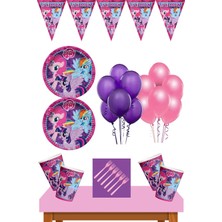 Parti Furyası My Little Pony parti Malzemeleri 24 kişilik My Little Pony Doğum Günü Süsleri Seti Pembe Ekonomik