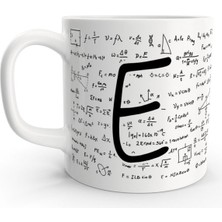 Rock'n Fox E Harfi Matematik Formül Tasarım Harfli Kupa Bardak