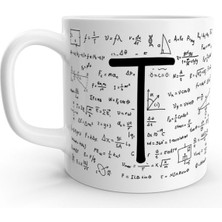 Rock'n Fox T Harfi Matematik Formül Tasarım Harfli Kupa Bardak