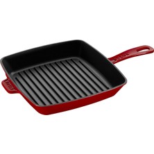 Staub Döküm Demir Amerikan Izgara Tava 26 Cm Kırmızı