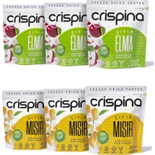 Crispina Çıtır Tane Mısır 3 Paket + Crispina Çıtır Elma 3 Paket (Freeze Dried) 20 gr x 6