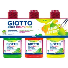 Giotto Tempera Yıkanabilir Boya Seti 3X250ML Neon Renkler (FT542700)