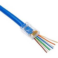 Wozlo Ez RJ45 Cat5/cat6 Yeni Nesil Delikli Konnektör 100 Adet