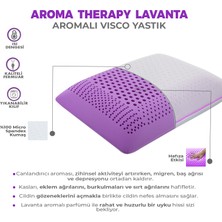 Viscofoam Aroma Terapi Hava Kanallı Ortopedik Yastık Visco Yastık Lavanta 60x40x16cm