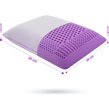 Viscofoam Aroma Terapi Hava Kanallı Ortopedik Yastık Visco Yastık Lavanta 60x40x16cm