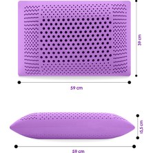 Viscofoam Aroma Terapi Hava Kanallı Ortopedik Yastık Visco Yastık Lavanta 60x40x16cm