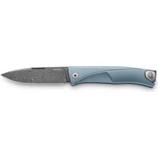 Lionsteel Thrill Damascus Blue Titanium Çakı