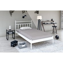 Metalia Gm 230 Lima Tek Kişilik Karyola Beyaz 90X190