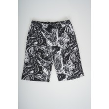 Miniko Kids Erkek Çocuk Pamuk Şort Modern Desenle Antibakteriyel ve Nefes Alabilir