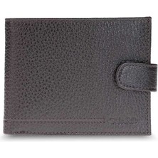 Guard Patlı Yatay Kahverengi Hakiki Deri Erkek Cüzdanı