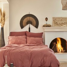Karaca Home 4 Element Terracotta %100 Pamuk Tek Kişilik Nevresim Takımı Ateş