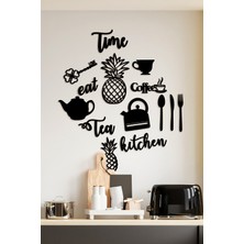 Özcanlar Çerçeve Çerçevesiz Cafe Dekoratif 11 Parça Mutfak Lazer Kesim Ahşap Duvar Dekorasyon Mutfak Tabloları ÖZC-MDF11E