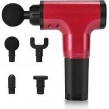 Mega Awm Kırmızı Darbeli Titreşimli Şarjlı Sporcu Masaj Tabancası