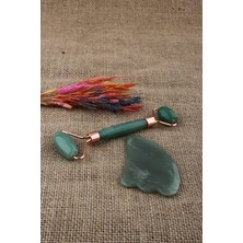 Mega Awm Aventurin Kaz Ayaklı Gua Sha ve Roller Takım (Paslanmaz Aksam)