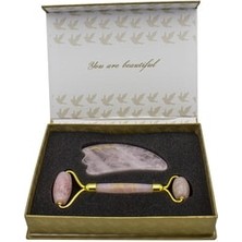 Mega Awm Kuvars Roller ve Gua Sha Taşı %100 Dogal Taş