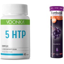 5 Htp Complex Takviye Edici Gıda 62 Kapsül + Sambucol Kara Mürver + C Vitamini Çinko 15 Tablet