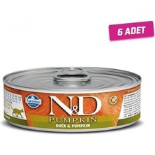 6 Adet - N&d Balkabaklı ve Ördekli Kedi Konservesi 80 gr