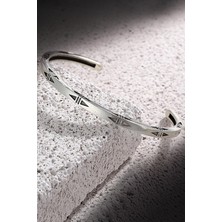 Frnch Erkek Handmade Desenli Kelepçe Bileklik FRJ11095-1195-A