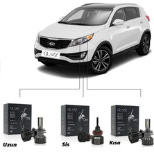 Glanz Kia Sportage Şimşek Etkili Mini Csp 12000LM Beyaz LED Xenon Far Ampulü Uzun Kısa Sis