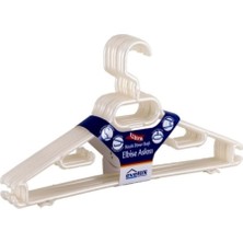 Ultra Büyük Döner Başlı Elbise Askısı 12 Adet Beyaz