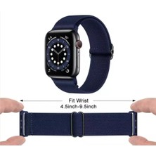 Gregoss Apple Watch Uyumlu Saat Bandı ( 42-44-45 Mm)Ayarlanabilir Tokalı Elastik Rahat Şık Kordon