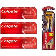 Colgate Parıldayan Beyazlık Diş Macunu 75 Ml (2 Adet) + 360 Gold Diş Fırçası Yumuşak 1+1