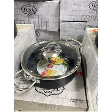 Tuna House 20 Numara Basık Granit Tencere