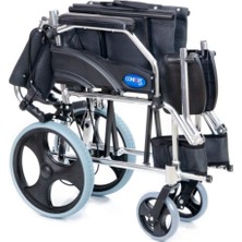 Comfort Plus KY863LABJ-A12 Alüminyum Transfer Özellikli Tekerlekli Sandalye Füme