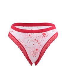 12'li Paket Tutku 0541 Leona Desenli Dantelli Elastan Bayan Bikini Külot
