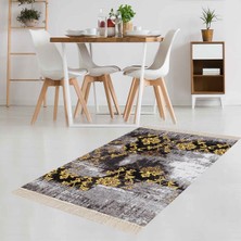 Bona Fortuna Osmanlı Motifler Desenli Etnik Dijital Baskı Yıkanabilir Kaymaz Taban Salon Halı ve Yolluk