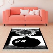Bona Fortuna Kilim Desenli Etnik Dijital Baskı Yıkanabilir Kaymaz Taban Modern Salon Halı ve Yolluk