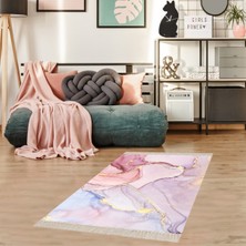 Bona Fortuna Mermer Desenli Dijital Baskı Yıkanabilir Kaymaz Taban Salon Halı ve Yolluk