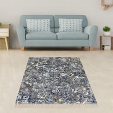 Bona Fortuna Kilim Desenli Etnik Dijital Baskı Yıkanabilir Kaymaz Taban Modern Salon Halı ve Yolluk
