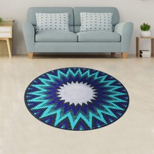 Bona Fortuna Jüt Hasır Kilim Görünümlü Dijital Baskılı Kaymaz Taban Yıkanabilir Modern Salon Halısı ve Yolluk