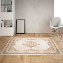 Bona Fortuna Osmanlı Motifler Desenli Etnik Dijital Baskı Yıkanabilir Kaymaz Taban Eskitme Salon Halısı