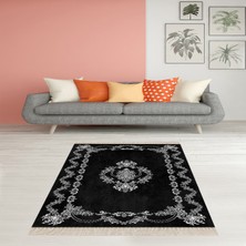 Bona Fortuna Osmanlı Desen Çerçeveli Dijital Baskı Yıkanabilir Kaymaz Taban Klasik Salon Halısı ve Yolluk