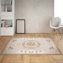 Bona Fortuna Osmanlı Motifler Desenli Etnik Dijital Baskı Yıkanabilir Kaymaz Taban Salon Halı ve Yolluk