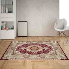 Bona Fortuna Osmanlı Motifler Desenli Dijital Baskı Yıkanabilir Kaymaz Taban Klasik Salon Halı ve Yolluk