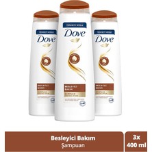 Dove Besleyici Bakım Şampuanı Kuru Saçlar Için 400 ml - 3'lü Avantaj Paketi