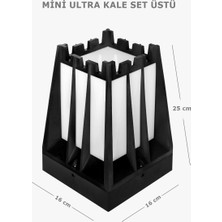 Bahçe Aydınlatması Mini Ultra Kale Set Üstü Bahçe Aydınlatma Zita Dış Mekan Bahçe Lambası 220V E27 IP54