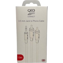 QE-8114 Connect 3.5mm Jack - Rca / Bir Ucu 3.5mm Diğer Ucu Rca Kablo - 1.5 Metre