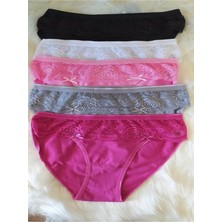 Tutku 0736 Funda 6'lı Paket Dantelli Elastan Bayan Bikini Külot