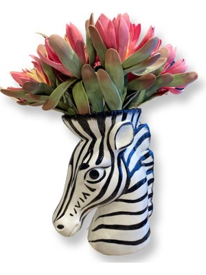 Creart Home Lamedore Dekoratif Aksesuar Lou Zebra Saksı 28x16x33 Cm 1jb-20d61