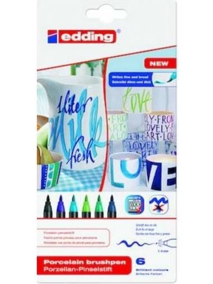 Edding 4200 Porselen Kalemi Soğuk Renkler 6’lı