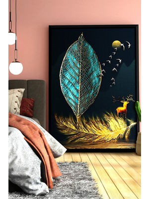 Özcanlar Çerçeve Çerçeveli Tablo Modern Sanatsal Çerçeveler Dekorasyon Ev Dekoru Tekli Çerçeve Özc-84