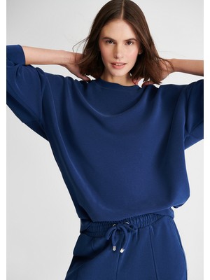Mavi Lux Touch Lacivert Modal Sweatshirt